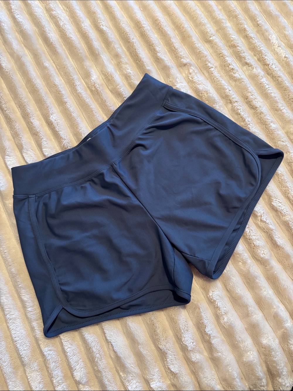 Girls' Navy Active Shorts with Wide Waistband